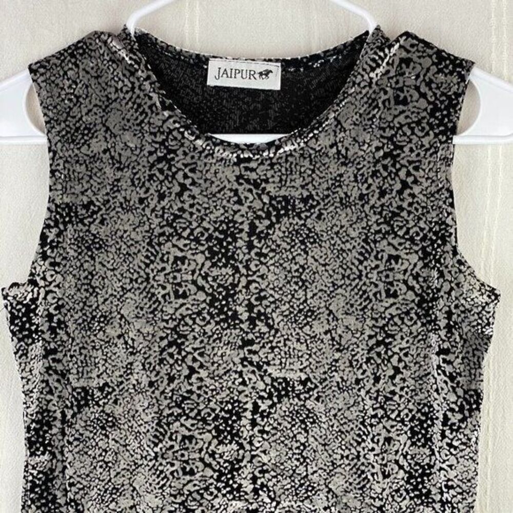 Jaipur Crushed Burnout‎ Velvet Crop Tank Top Vintage Size Small Vintage